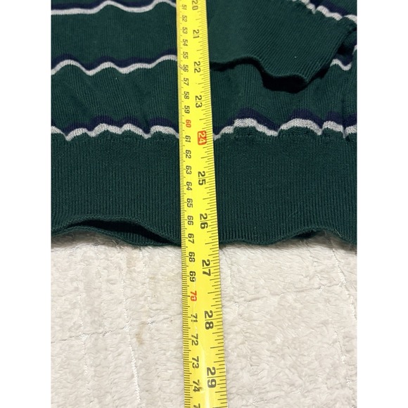 Polo Ralph Lauren Mens Pullover Sweater Size M Green Pima Cotton Red Pony - Picture 7 of 8